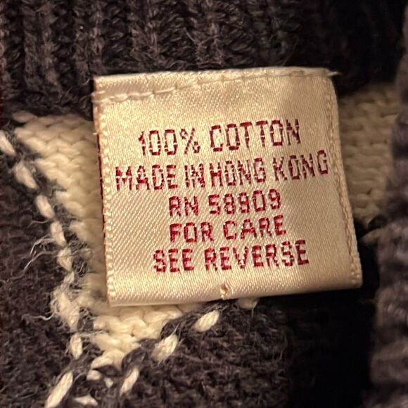 Vintage Bechamel Black & White Diamond with Red Sweater - Size Medium - Picture 9 of 10